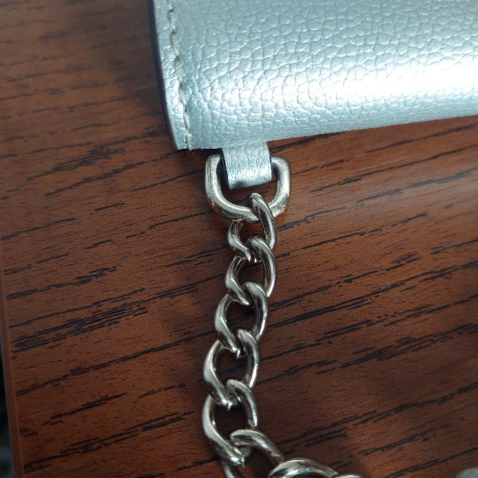 Kate Spade Silver Metallic North South Patterson Drive Phone Crossbody Bag | Pre Loved |