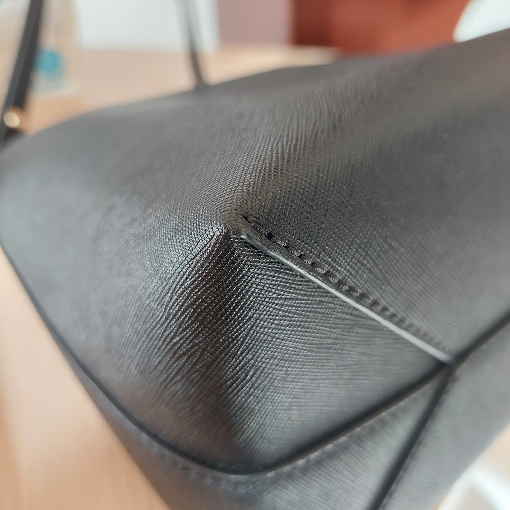 Tory Burch Black Leather Emerson Bucket Bag | Gently Used |