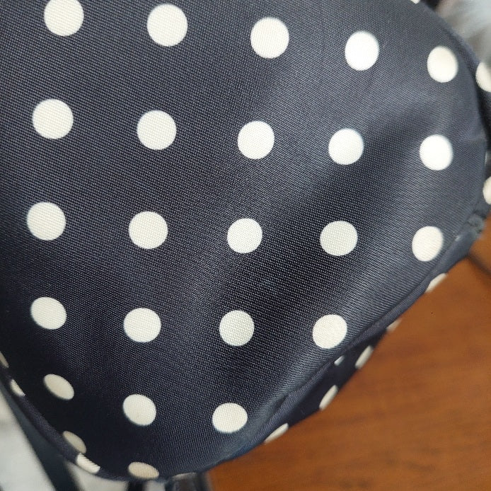 Kate Spade Black Polka Dot Leather Trim Backpack | Pre Loved |