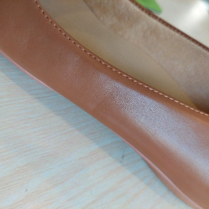 Naturalizer Tan Leather Ballet Flats | Brand New |