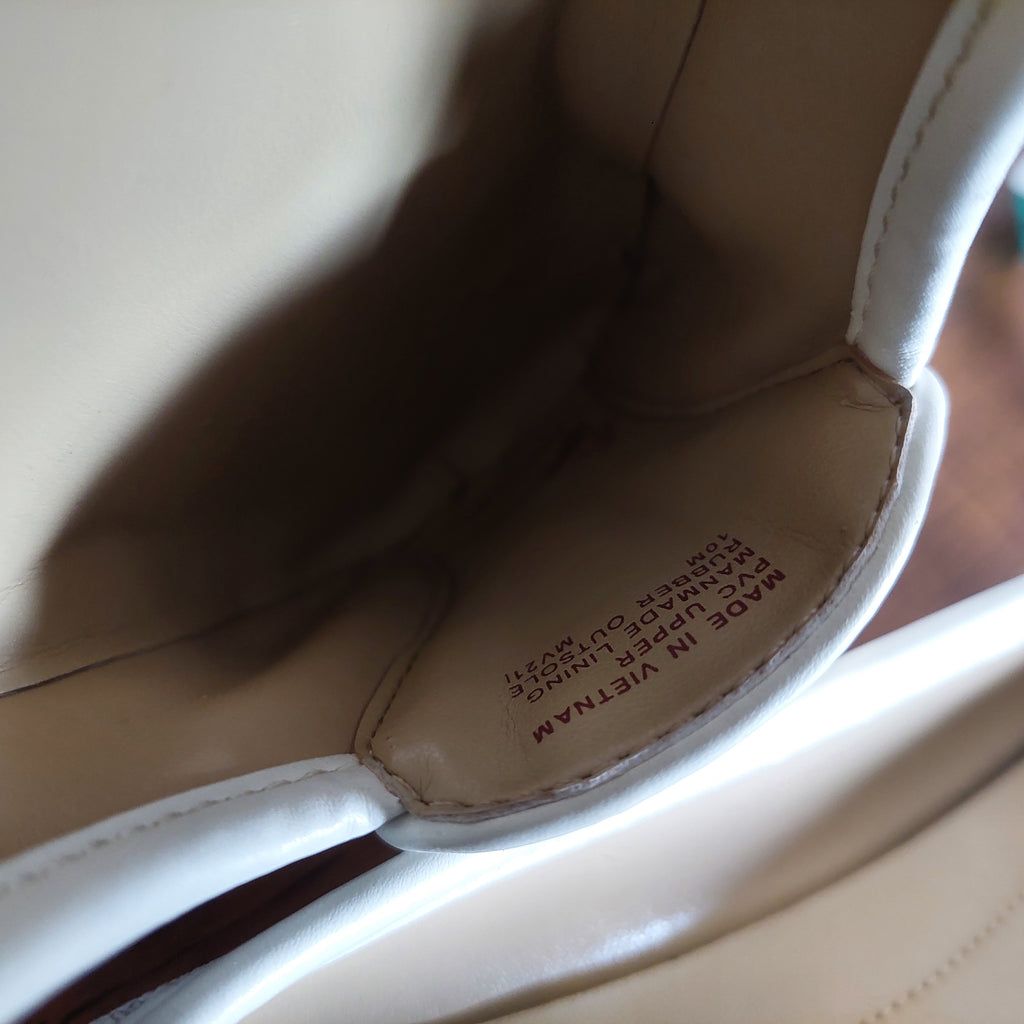 Michael Kors Vanilla Leather Fulton Studded Logo Moccasins | Pre Loved |