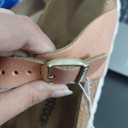 Birkenstock Washed Metallic Sea Copper Leather Gizeh | Brand New |