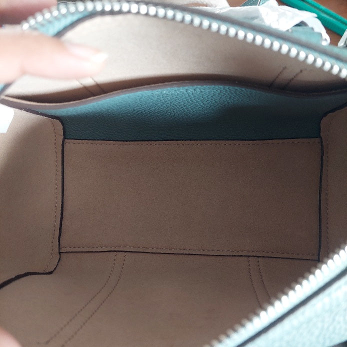 Tory Burch Arctic Green Thea Mixed Materials Mini Satchel Bag | Brand New |