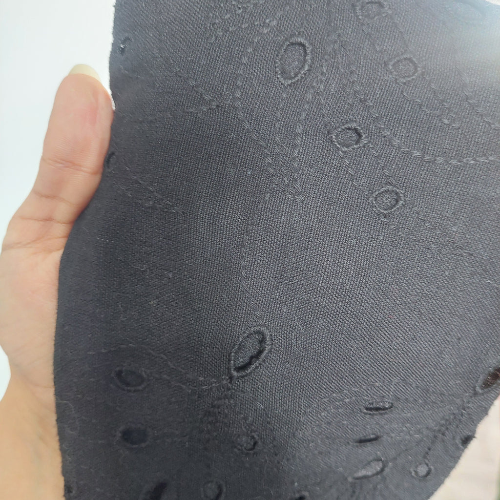 Zara Black Cutwork Midi Dress | Gently Used |