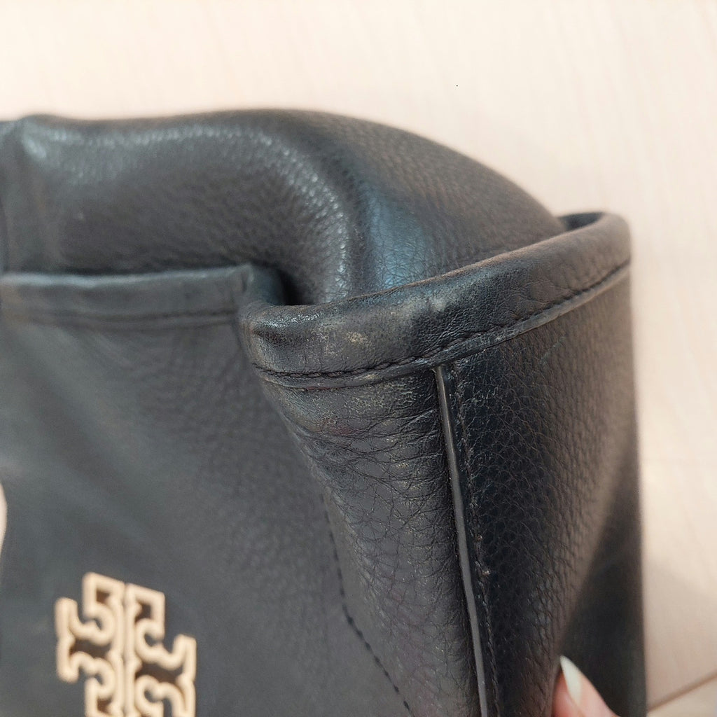Tory Burch Black Leather Britten Shoulder Bag | Pre Loved |