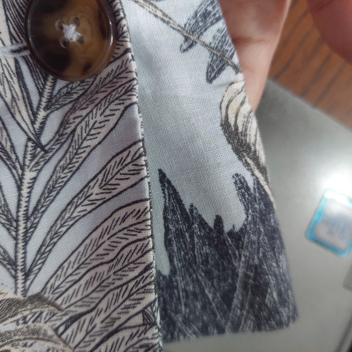 Massimo Dutti Men's Light Blue Floral Print Button Down Shirt | Pre Loved |