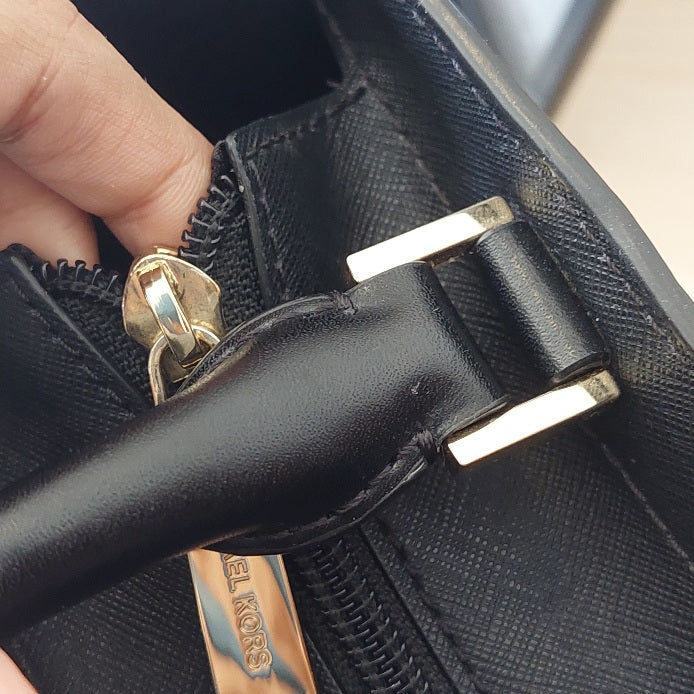 Michael Kors Black Leather Rayne East West Satchel | Gently Used |