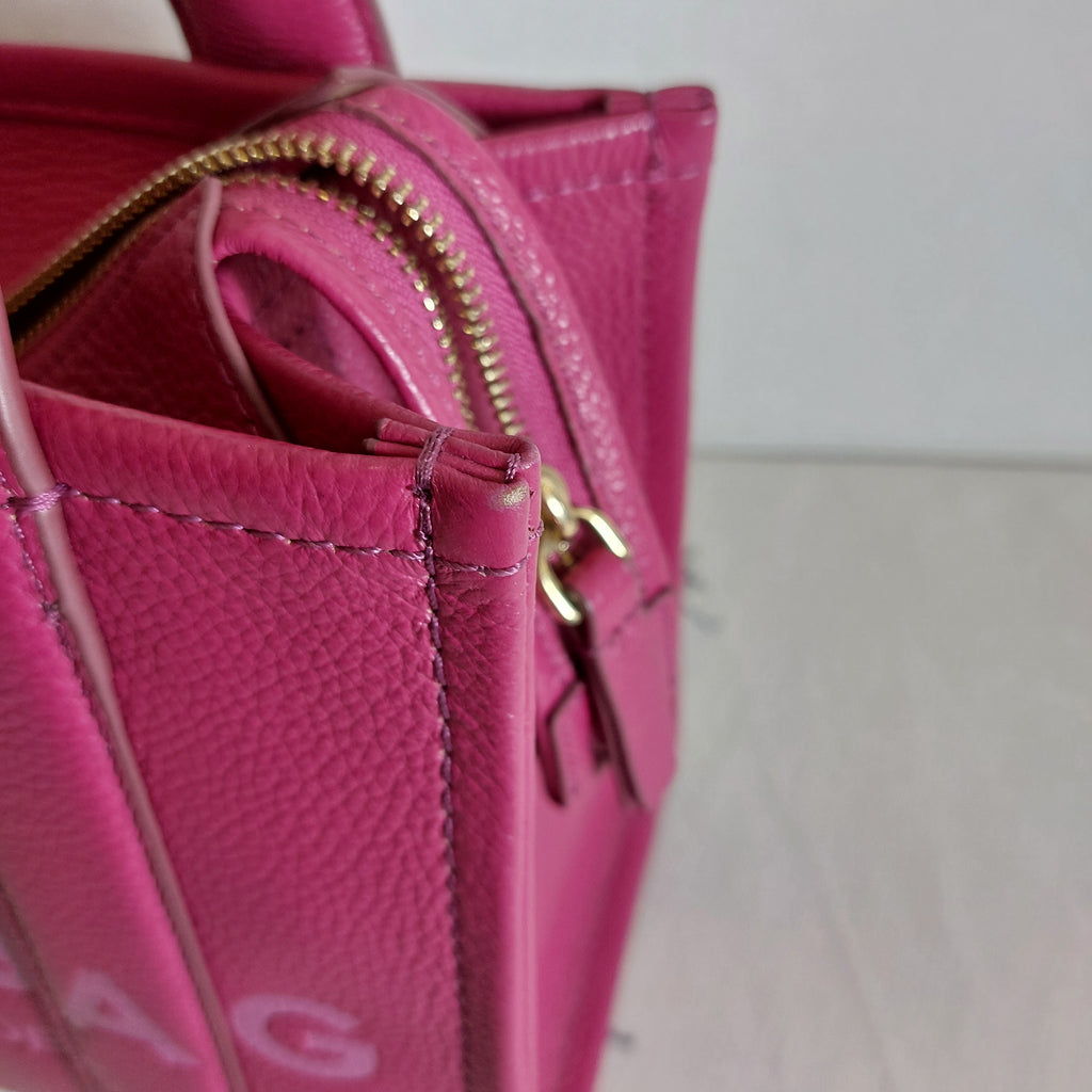 Marc Jacobs Hot Pink The Leather Small Tote Bag | Pre Loved |