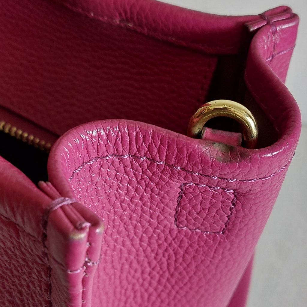 Marc Jacobs Hot Pink The Leather Small Tote Bag | Pre Loved |