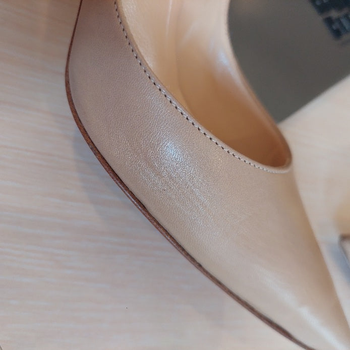 Christian Louboutin BEIGE Leather DECOLTISSIMO Heels | Gently Used |