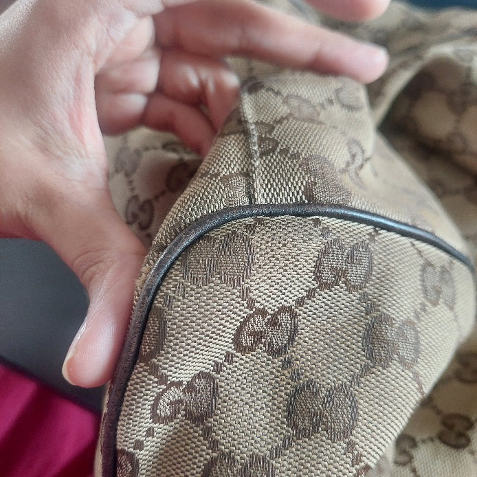 Gucci Beige/Brown GG Canvas Medium Sukey Tote Bag | Pre Loved |