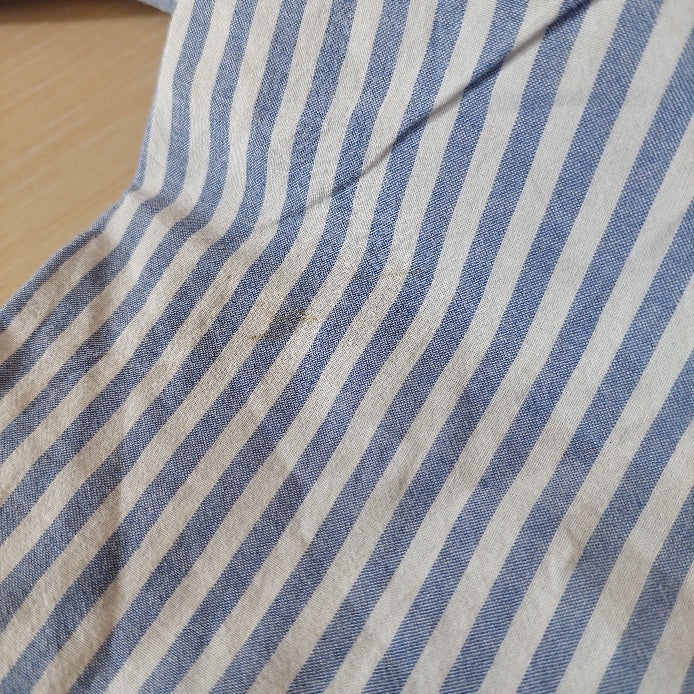 Zara Blue & White Striped Collared Shirt | Pre Loved |