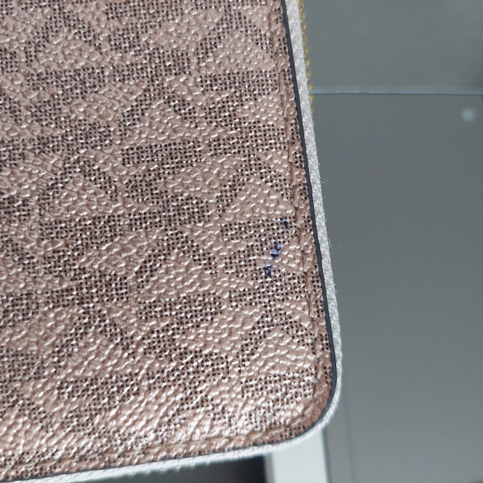 Michael Kors Rose Gold Jet Set Charm Zip Around Wallet | Pre Loved |