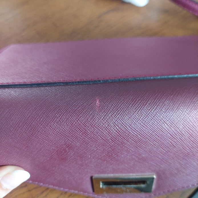 Kate Spade Burgundy Leather Wesley Place Natalie Crossbody Bag | Pre Loved |