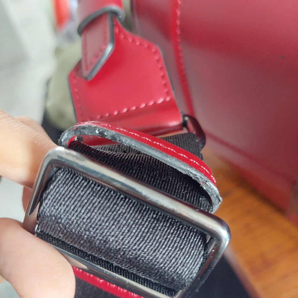 karl lagerfeld Burgundy Leather Crossbody Bag | Gently Used |