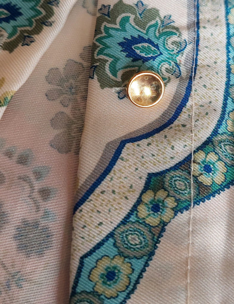 Zara Orange Printed Collared Midi Shirt Dress | Pre Loved |