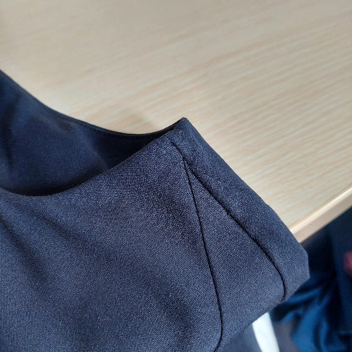H&M Navy Bow Sleeveless Knee Length Dress | Pre Loved |