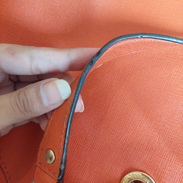 Michael Kors Orange Leather Medium Cynthia Tote | Pre Loved |