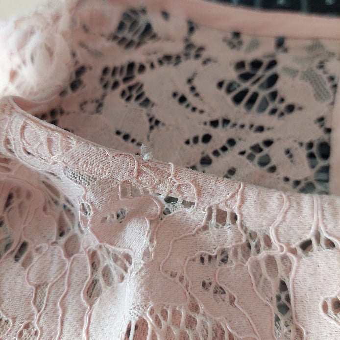 Loft Light Pink Lace Sleeveless Top | Gently Used