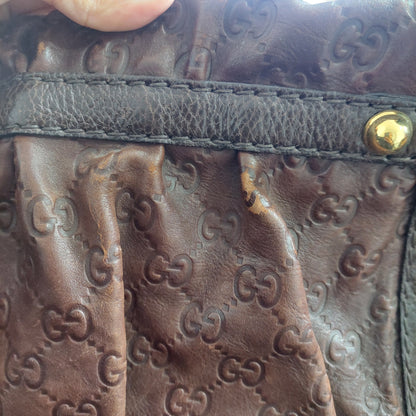 Gucci Brown Guccissima Leather Boston Bag | Pre Loved |