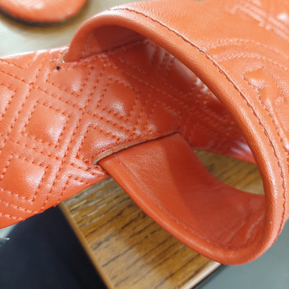 Tory Burch Orange Fleming Flat Thong Sandals | Pre Loved |
