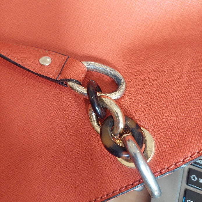 Michael Kors Orange Leather Medium Cynthia Tote | Pre Loved |