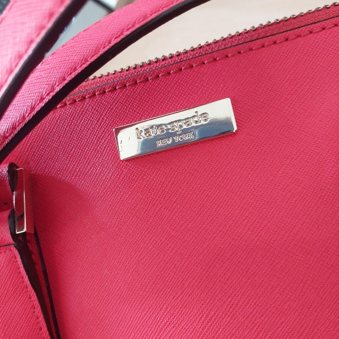 Kate Spade Bright Pink Leather Newbury Lane Satchel Bag | Pre Loved |