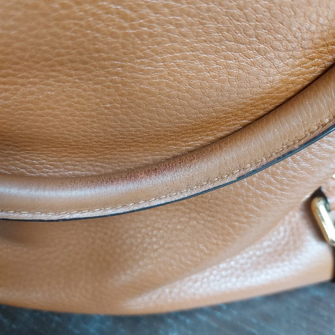 Michael Kors Brown Leather Buckle Strap Top Handle Bag | Pre Loved |