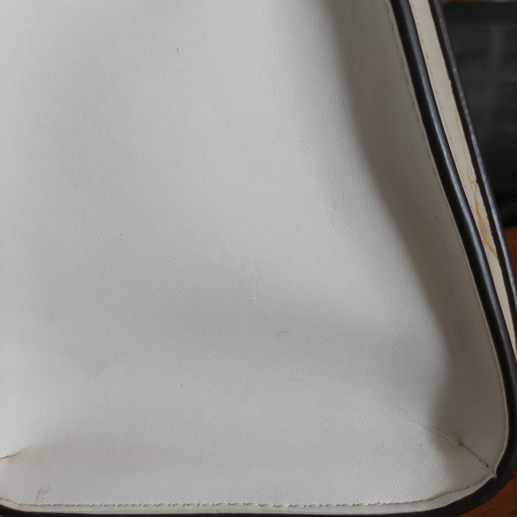 Michael Kors White “HOPE” Large Leather Satchel Bag | Pre Loved |