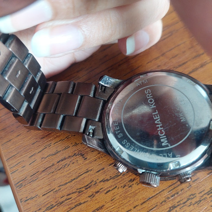 Michael Kors Brown MK-5492 Runway Wrist Watch | Pre Loved |