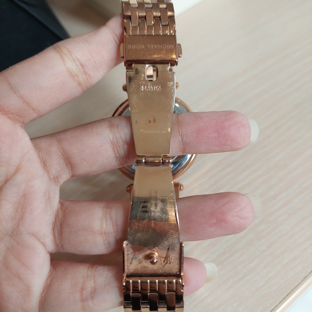 Michael Kors Rose Gold Rhinestone MK-3402 Watch | Pre Loved |