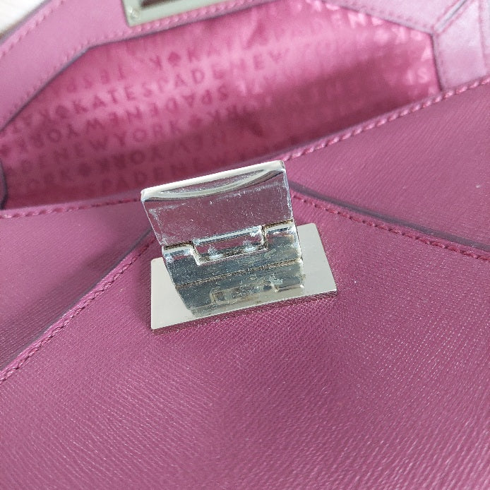 Kate Spade Burgundy Leather Wesley Place Natalie Crossbody Bag | Pre Loved |