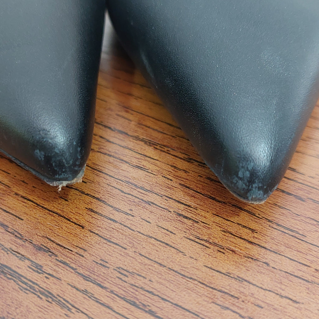 Valentino Black Leather Rockstud Pointed Toe Pumps | Pre Loved |