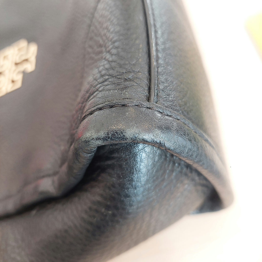 Tory Burch Black Leather Britten Shoulder Bag | Pre Loved |