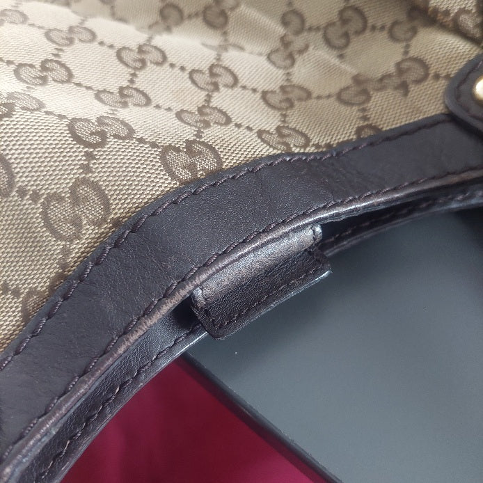 Gucci Beige/Brown GG Canvas Medium Sukey Tote Bag | Pre Loved |