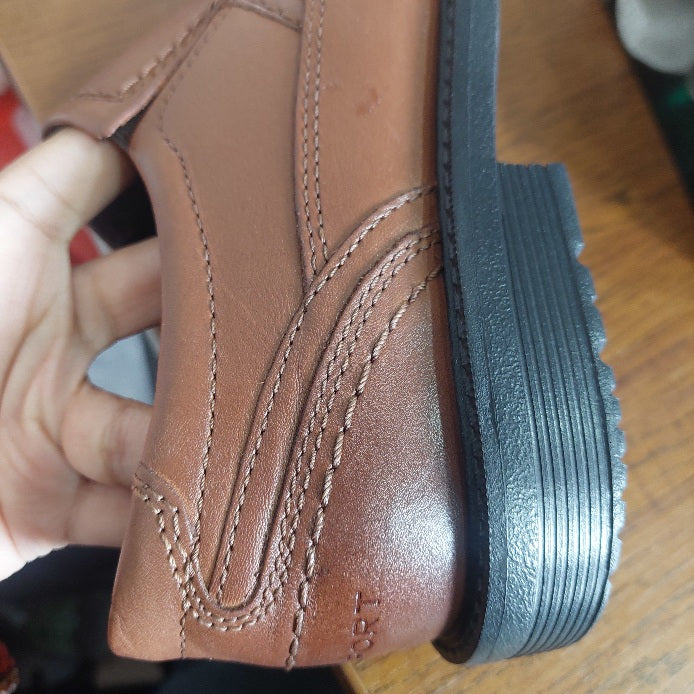 Rock Leader Men's Brown 2 Bike Toe Slip On Shoes | Gently Used |