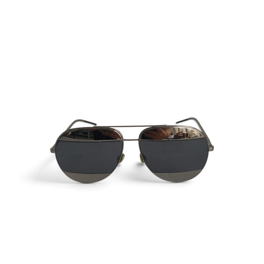 Dior Dark Ruthenium Silver KJ1/IR Split 1 Aviators Sunglasses | Gently Used |