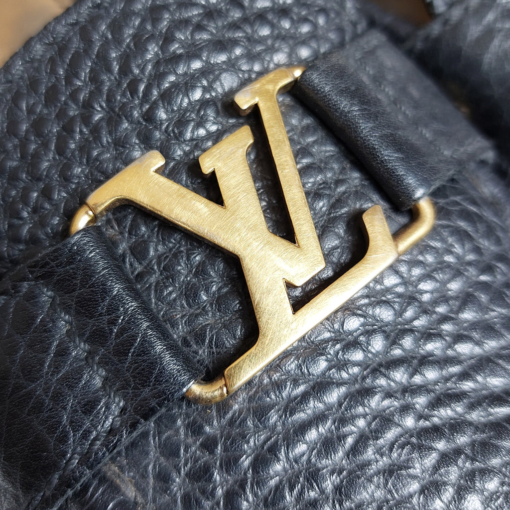 Louis Vuitton Black Pebbled Leather Monte Carlo Driving Moccasins | Pre Loved |