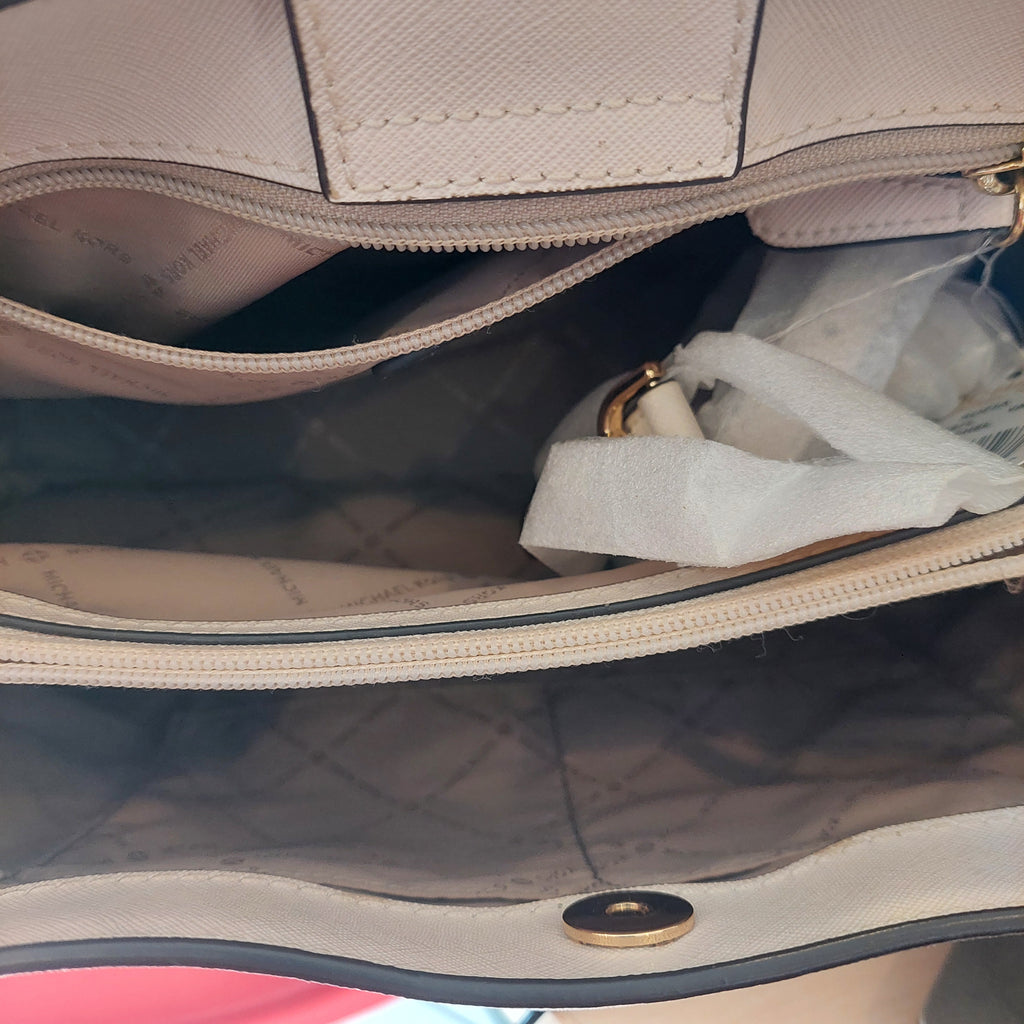 Michael Kors Vanilla Sofia Large East West Leather Satchel Bag | Pre Loved |