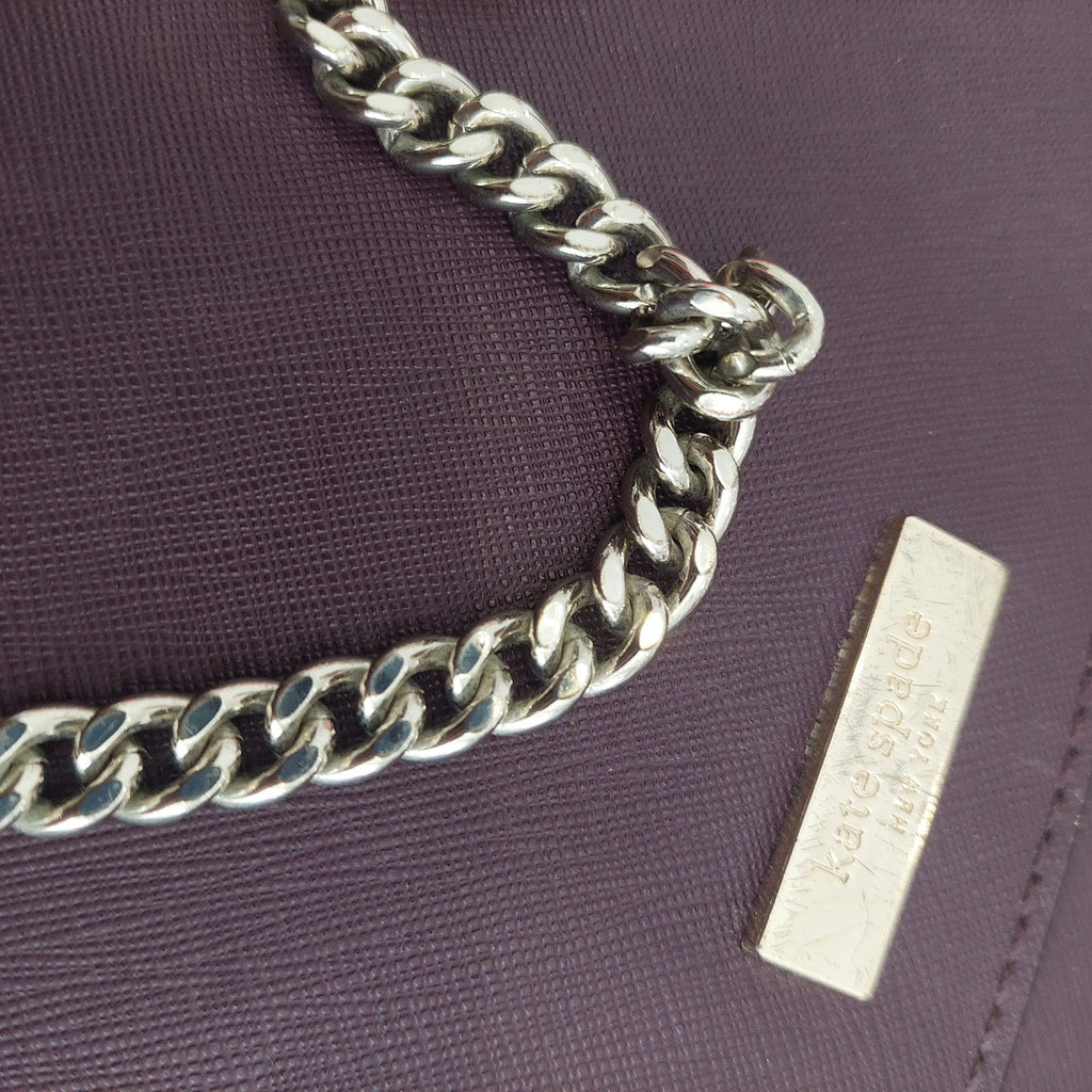 Kate Spade Purple Leather Shoulder Bag | Pre Loved |