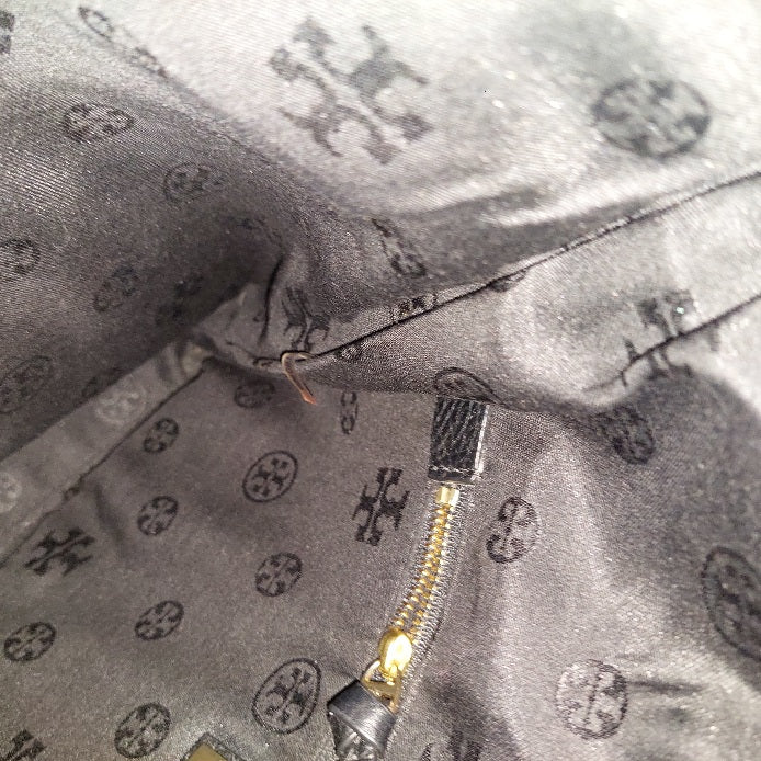 Tory Burch Black Leather Taylor Convertible Foldover Crossbody Bag | Gently Used |