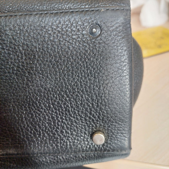 Kate Spade Black Leather Triple Compartment Shoulder Bag | Pre Loved |