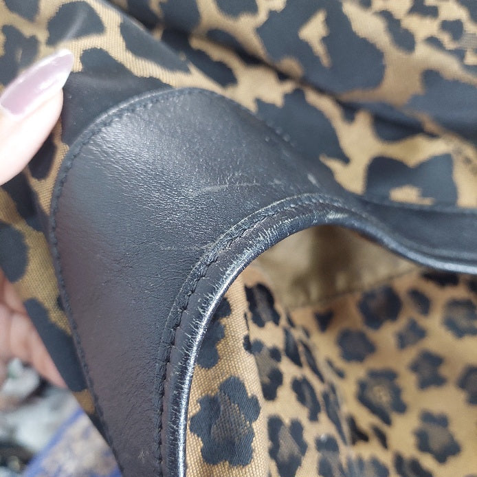 Fendi Canvas Monogram & Cheetah Print Hobo Bag | Pre Loved |