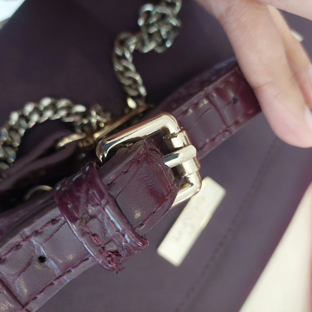 Kate Spade Purple Leather Shoulder Bag | Pre Loved |