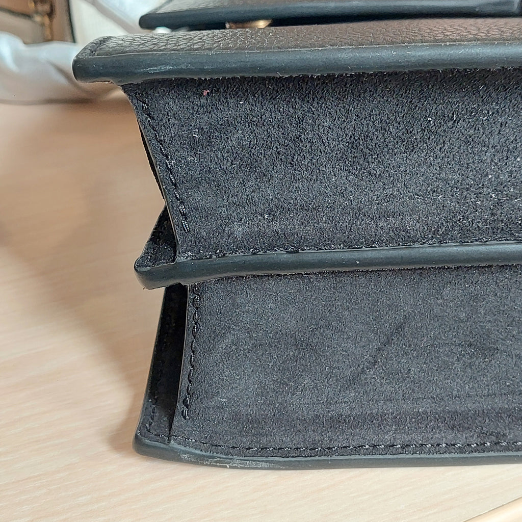 Tory Burch Black Leather Miller Flap Shoulder Bag | Brand New |