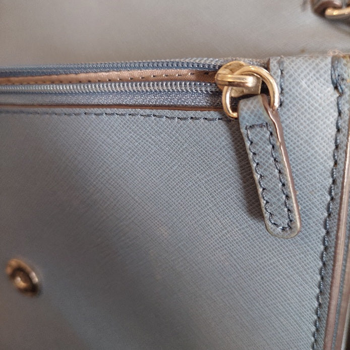 Michael Kors Blue Saffiano Leather Crossbody Bag | Pre Loved |