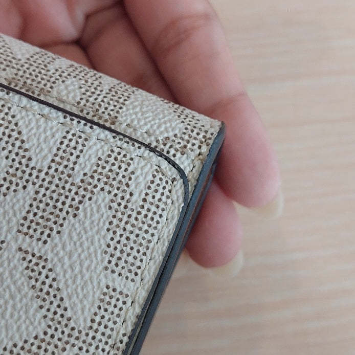 Michael Kors Vanilla Monogrammed Leather Crossbody Bag | Gently Used |