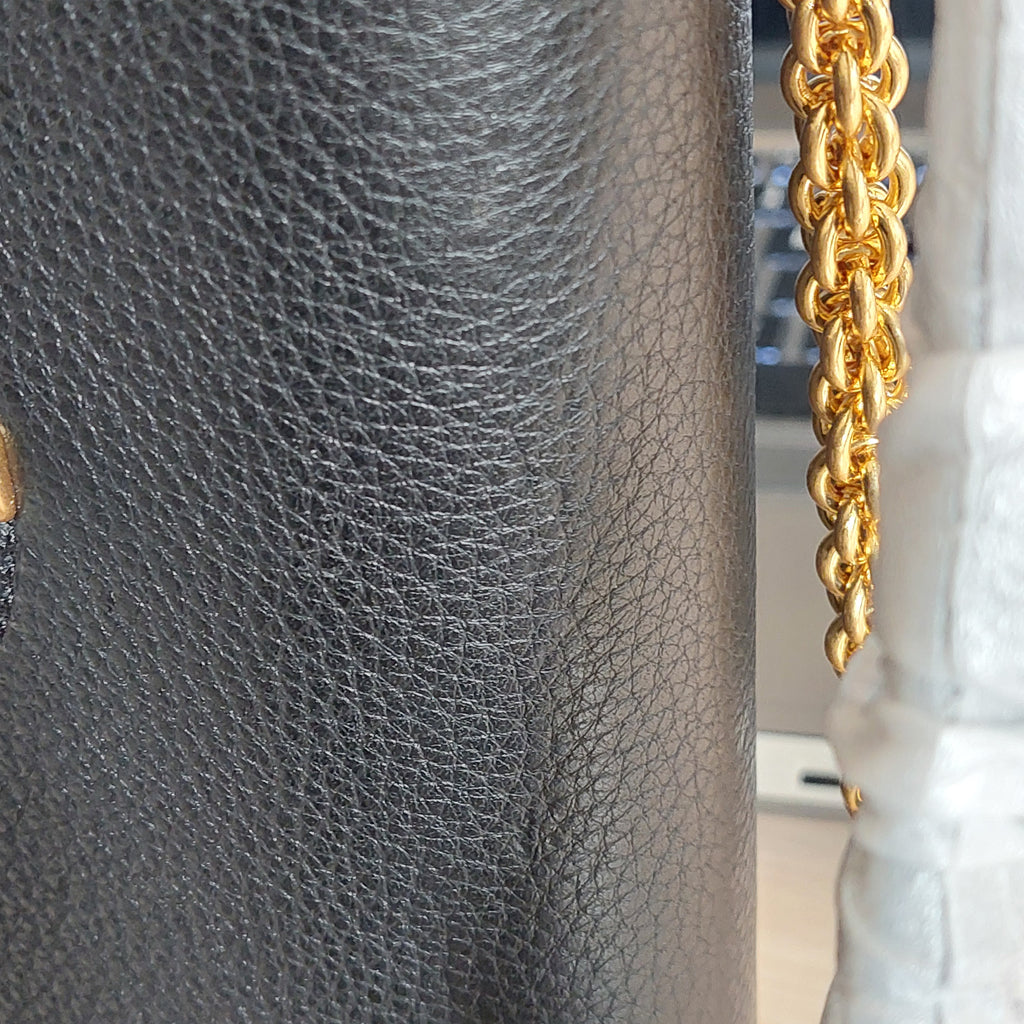 Tory Burch Black Leather Miller Flap Shoulder Bag | Brand New |