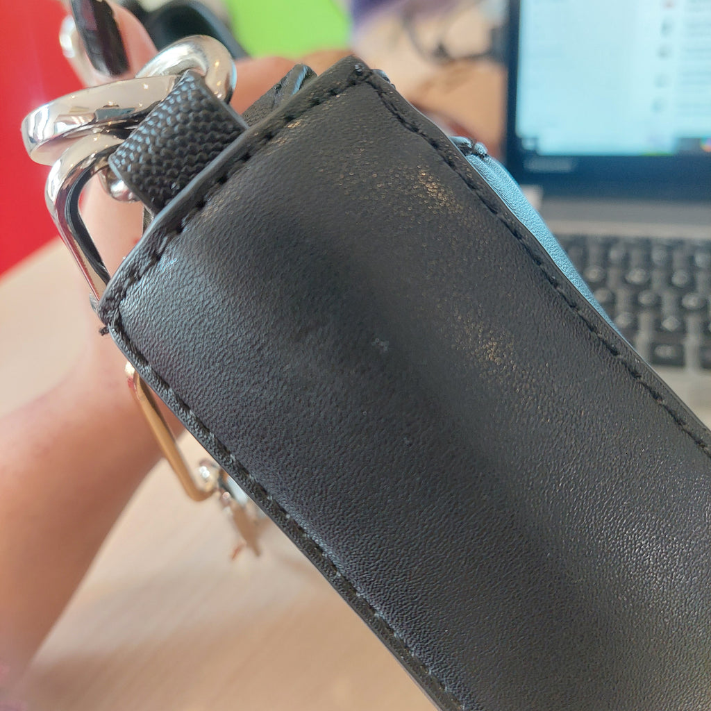 Steve Madden BWREN Black Leatherette Baguette Shoulder Bag | Pre Loved |