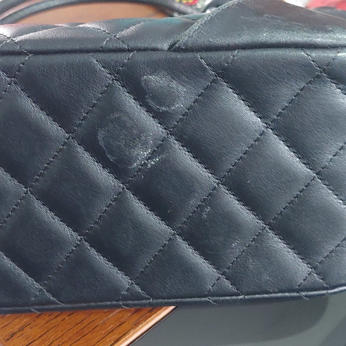 Chanel Black Calf Leather Cambon Ligne Mini Bag | Pre Loved |